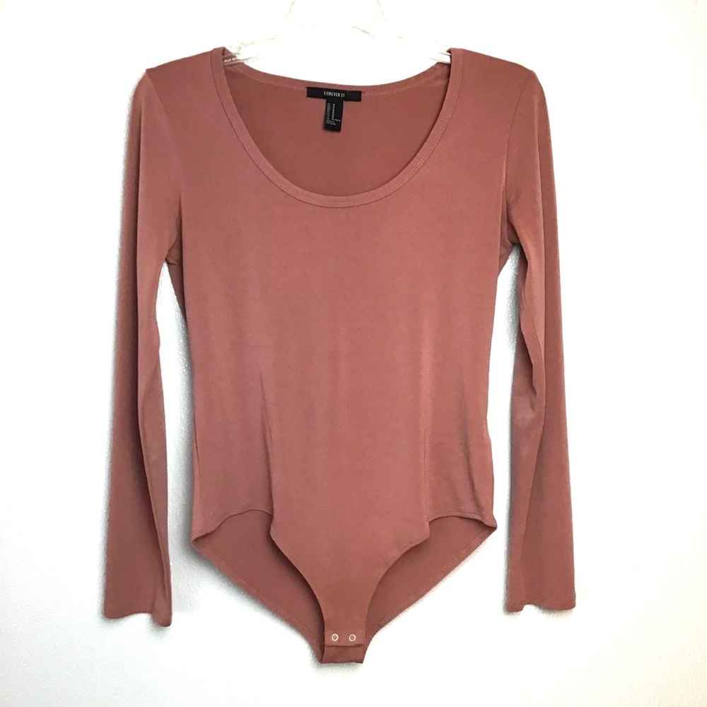 EUC Forever 21 Mauve Long Sleeve Bodysuit …
